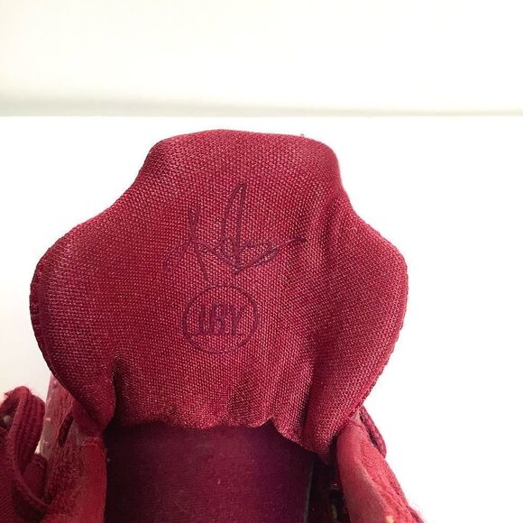 Size 7Y Nike Kyrie 2 826673-600 Maroon Knit Mid Suede Strap - Picture 8 of 9